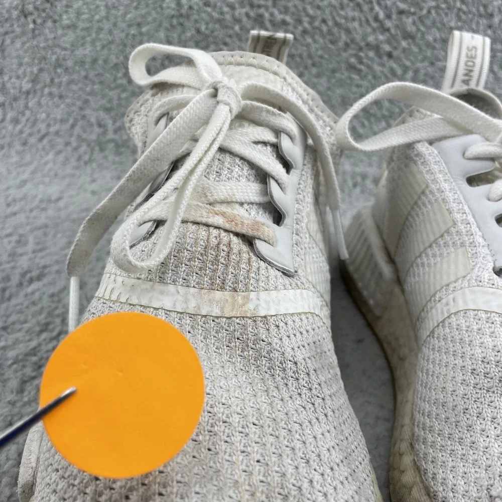 Adidas NMD R1 Running Shoe Mens 8.5 White Jogging Sportswear Athleisure Training